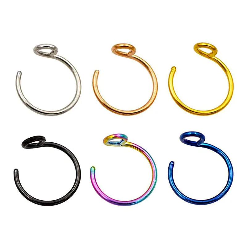 Кольцо для имитации носа из нержавеющей стали 1 шт. кольца перегородки C-образный