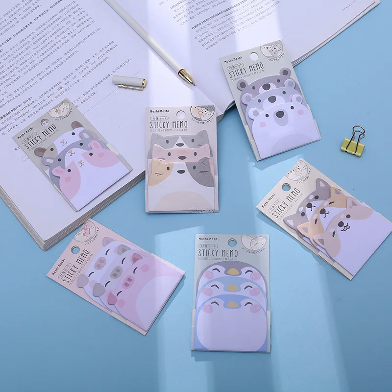 

Ins Style Memo Pad Cartoon Dog Pig N Times Sticky Notes Memo Notepad Cute Planner Stickers Bookmark Stationery 45 Pages