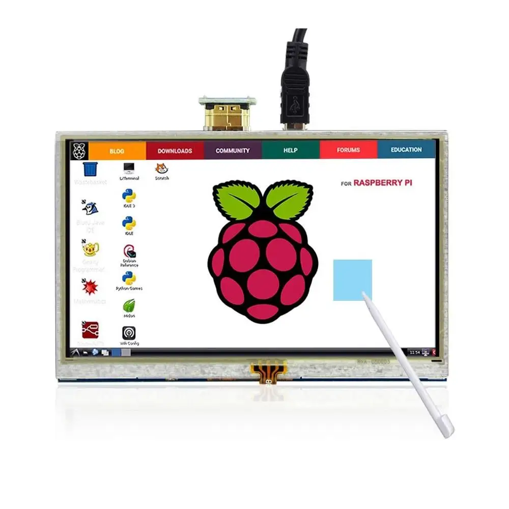 

Pastall 5 дюймов Raspberry Pi Экран сенсорный Экран 800x480 на тонкопленочных транзисторах на тонкоплёночных транзисторах ЖК-дисплей Дисплей HDMI Интерфе...