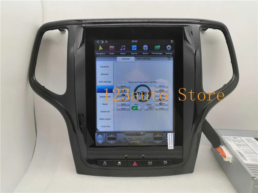 10,4 ''Tesla стиль Android 8,1 автомобильный dvd-плеер gps навигация для JEEP Grand Cherokee 2012- стерео радио CARPLAY ips PX6 HDMI