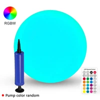 led luminous inflatable ball light rgb color changing swimming pool waterproof decor light water float light party gardens
