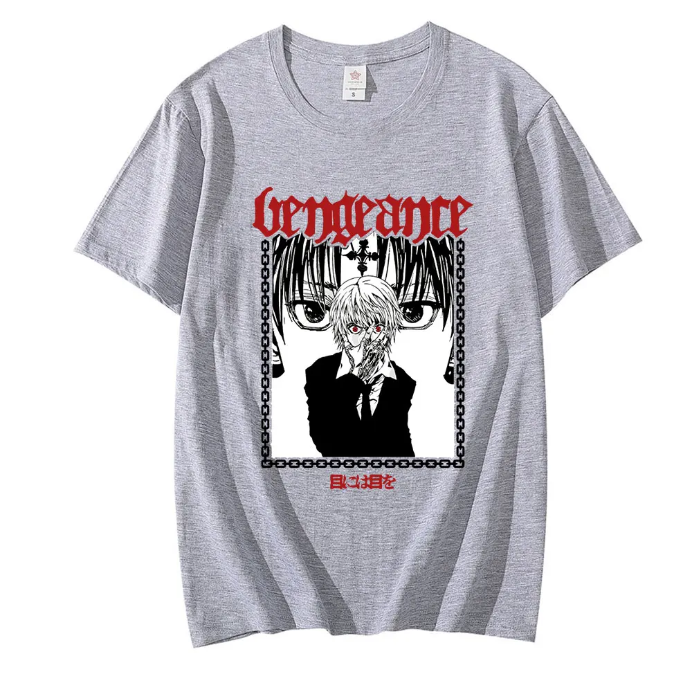 Футболка Kawaii Hunter X Killua Zoldyck Мужская милая рубашка в стиле Харадзюку Курапика 90-х
