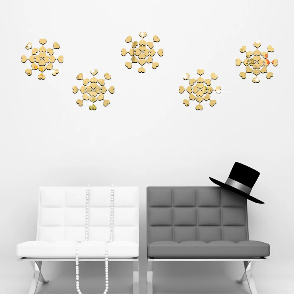 

JM047 4.5*5cm*100pcs Love Crystal Three-dimensional Mirror Wall Sticker