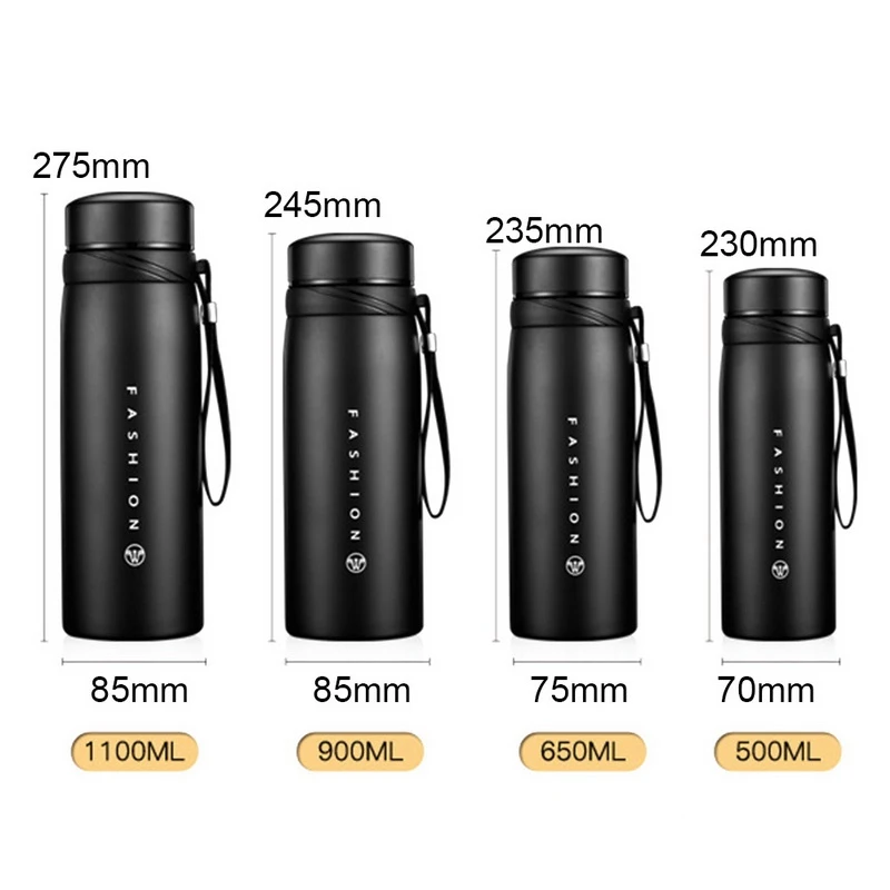 500/650/900/1100ML Travel Mug Vacuum Insulated Stainless Steel Water Bottle Tumbler Coffee Vacuum-Insulated Cup | Дом и сад