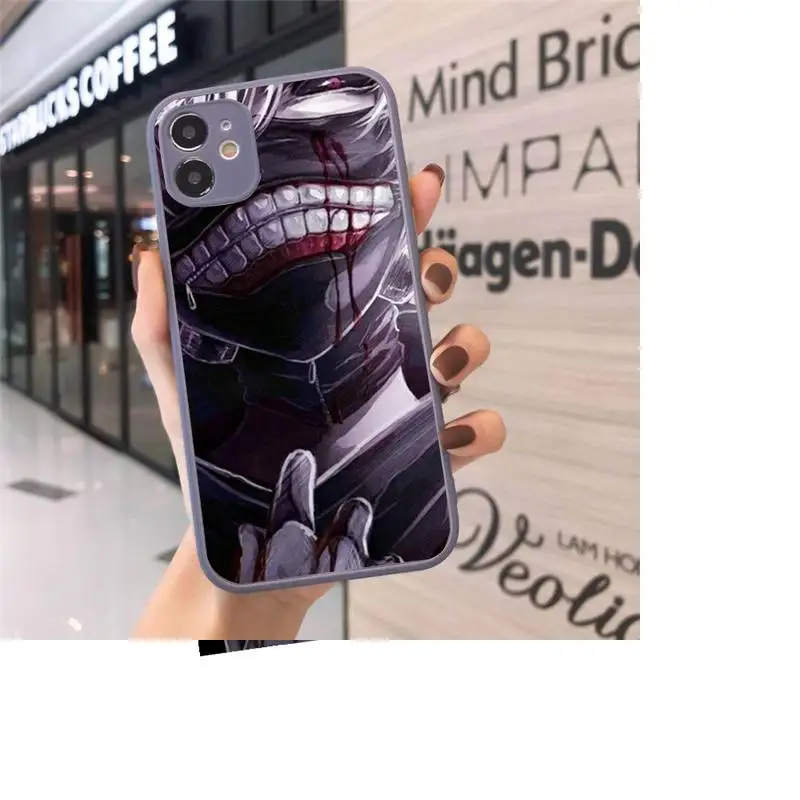 

Tokyo Ghoul Trendy Anime Kaneki Ken Phone Cases matte transparent For gray iPhone 7 8 x xs xr 11 12 pro plus max mini Clear