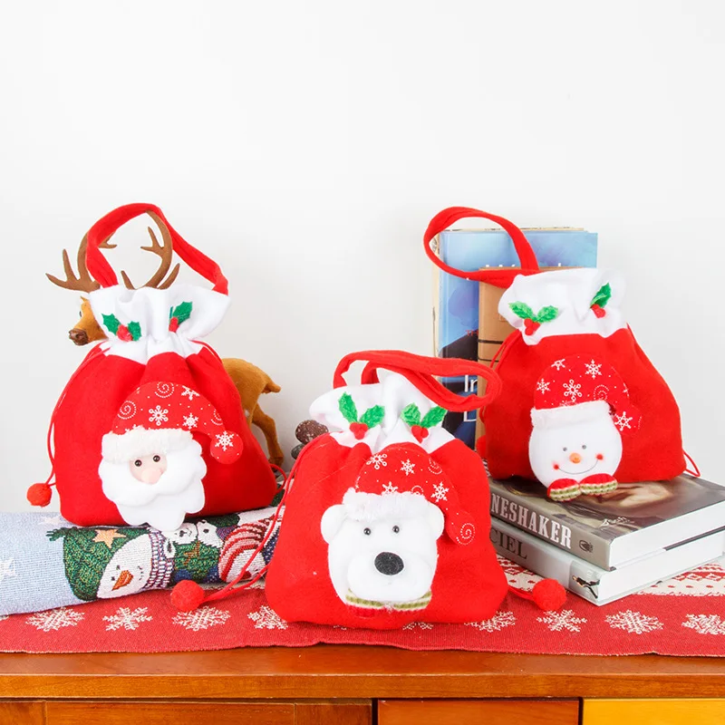 

Christmas Gift Bag Gift Bag Christmas Decorations Red Flannel Christmas Candy Bag Children's Gifts