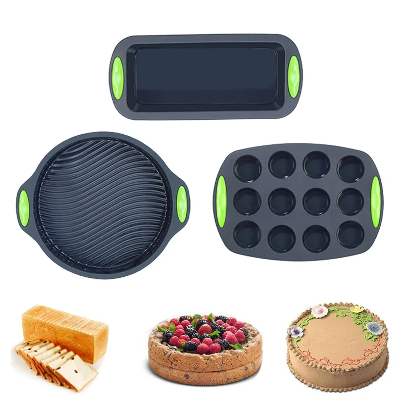 

1PC Silicone Cake Molds Silicone Donut Baking Pans Muffin Pan Kitchen Bakeware DIY Desserts Baking Mold Cake Baking Pan Tools