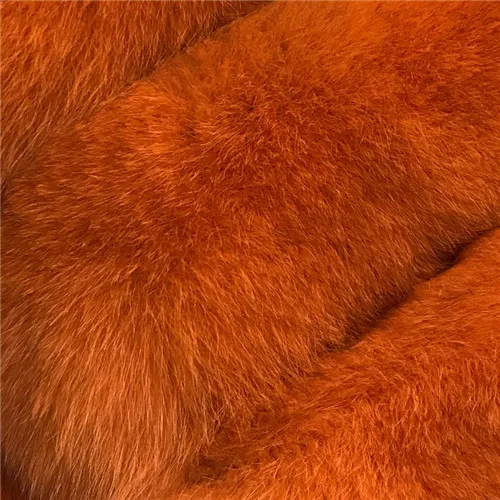 Orange Жилет с капюшоном из натурального Лисьего меха, женский зимний толстый меховой жилет, женский жилет из натурального Лисьего меха - Цвет: Orange