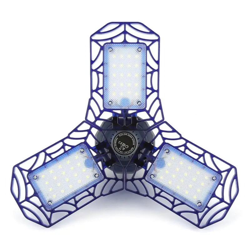 Светодиодный гаражный светильник 360 ° деформируемый тройной потолочный s E27 60 Вт/40