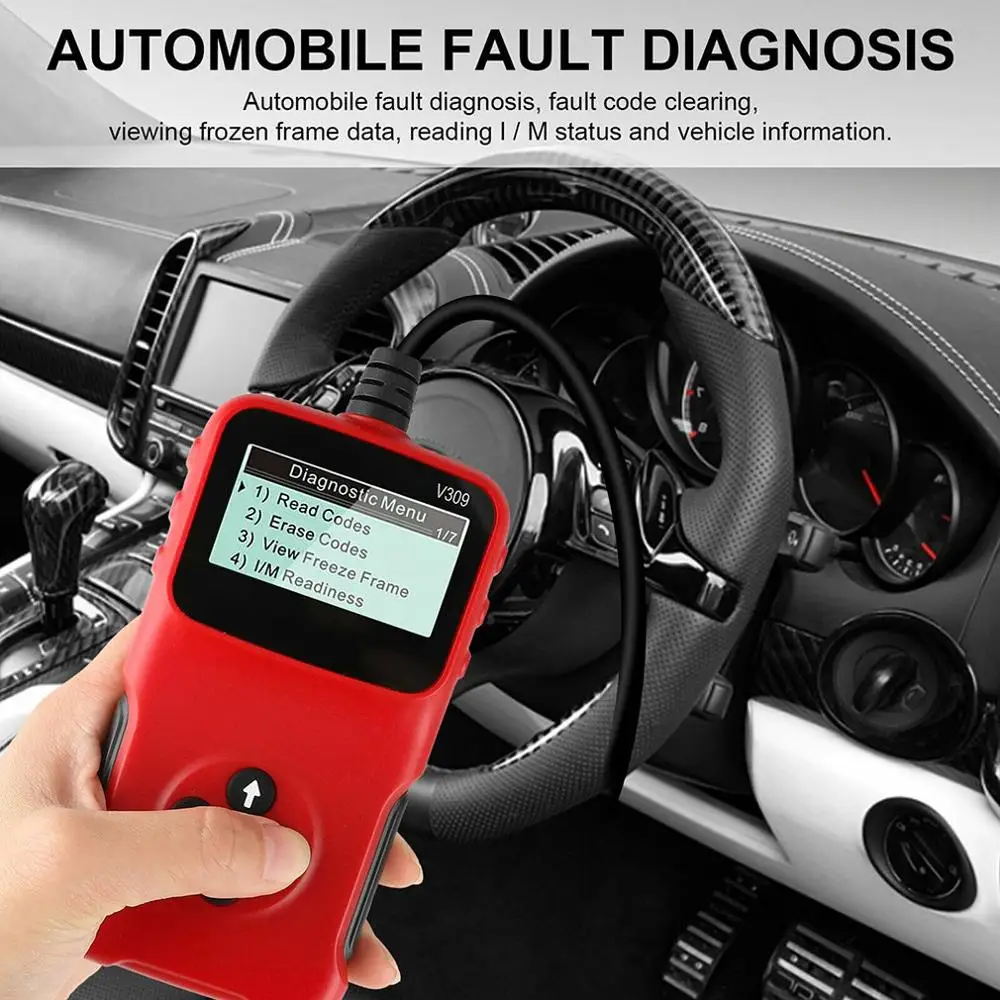 

V309 OBD2 OBDII EOBD Scanner Code Reader Data Tester Auto Scan Diagnostic Tool practical portable device