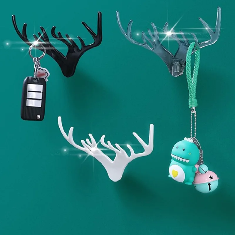 3D Antler Hook Home Decoration Living Room Decoration Animal Style Wall Hook Coat Hanger Coat Hook Key Hanger Wall Decoration