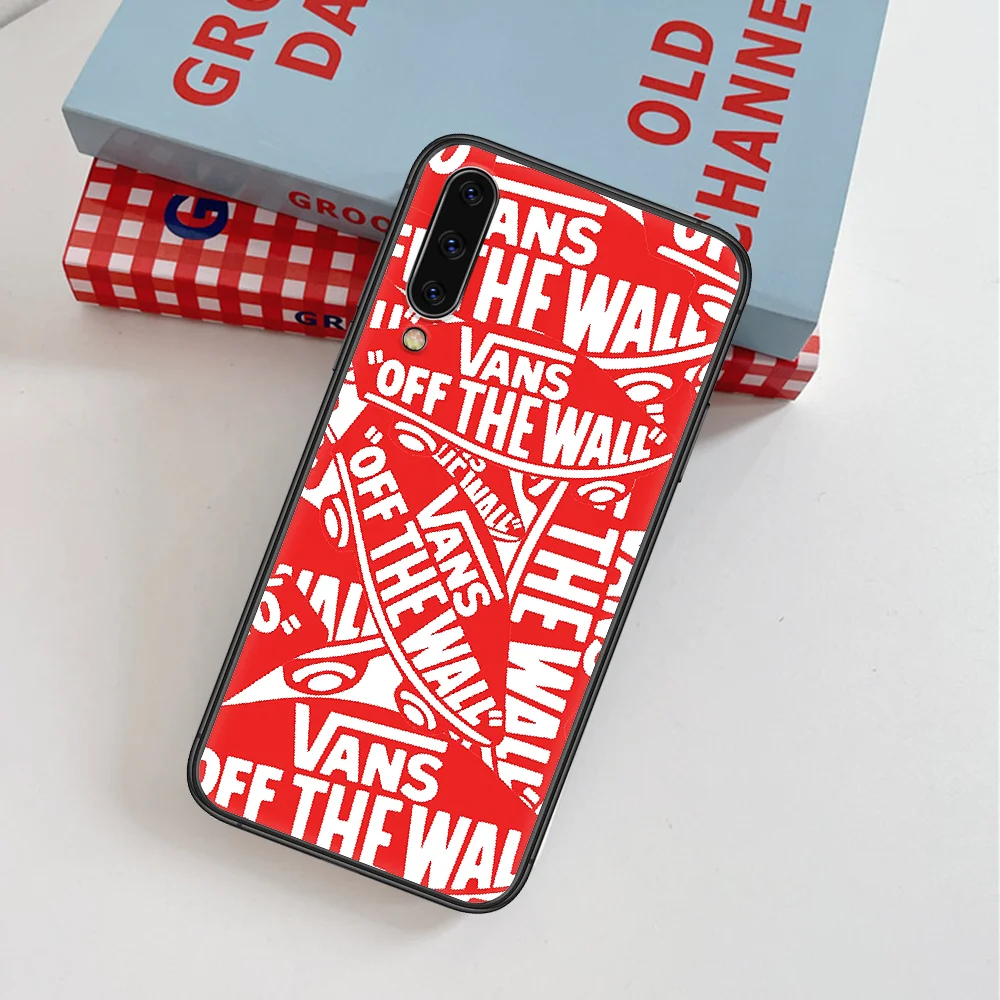 

Fashion Trend Shoe Brand Vans Phone Case For Samsung Galaxy A 3 5 7 8 10 20 20E 21S 30 30S 40 50 51 70 71 black Shell Tpu Coque