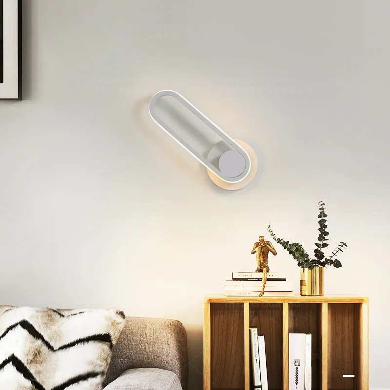 White Modern LED wall sconce light flexible black lamp adjustable mounted dimmable in bedroom reading room foyer | Лампы и освещение