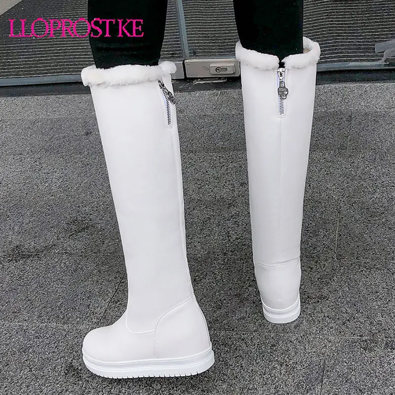 

Lloprost ke big size 34-43 fahsion knee high boots round toe platform ladies winter boots keep warm ladies snow boots 2020 new