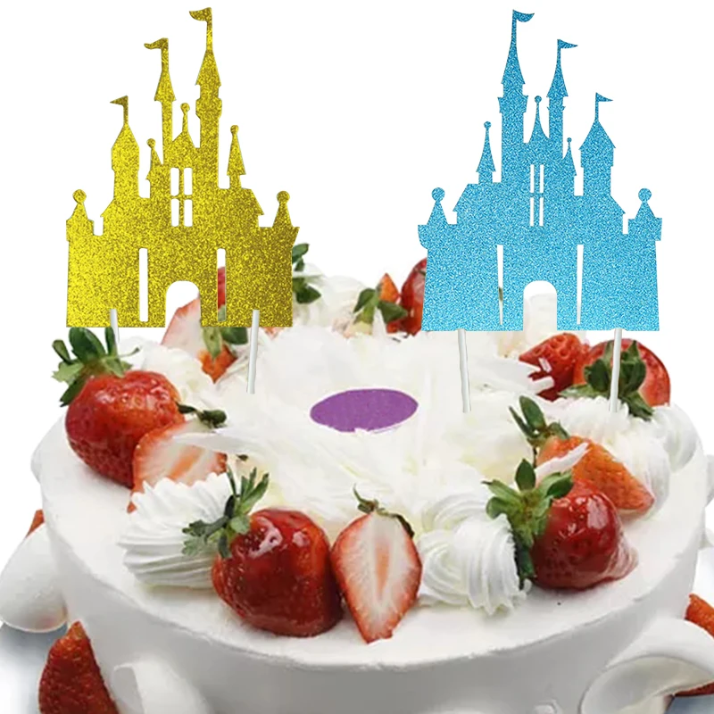 

Castle Cake Cupcake Toppers Cake Flag Kids Birthday Party Cake Decoration Anniversaire Baby Shower Cake Supplies Sets