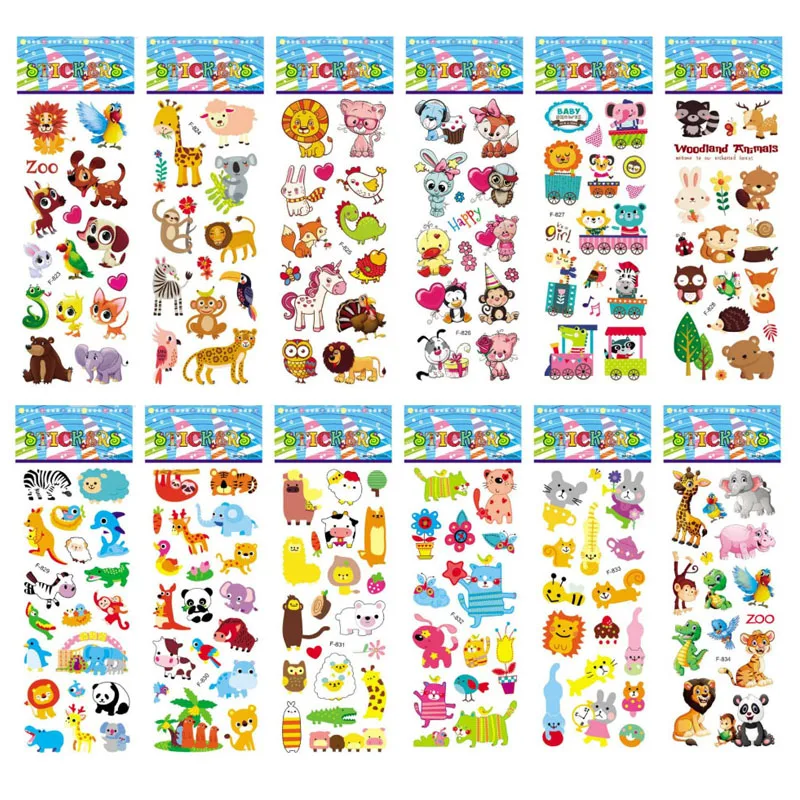 10 шт. 3D наклейки для животных игрушки детей на скрапбуке телефон ноутбук подарки