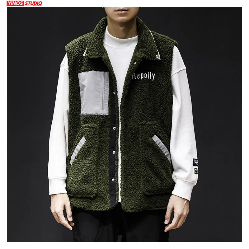 Dropshipping 2020 Japanese Casual Warming Pocket Coats Autumn Male Vintage Thicken Tops Streetwear Cargo Vest | Мужская одежда