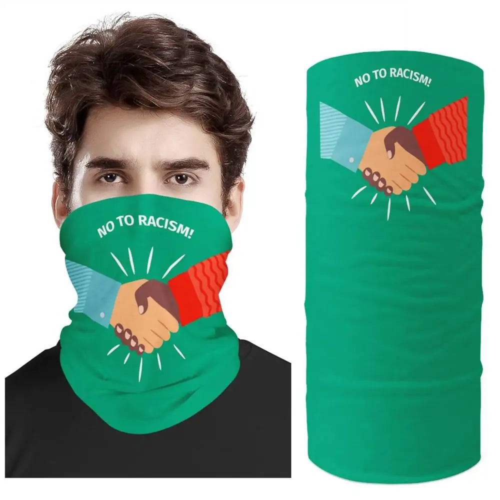 

customizable headscarf wild no racism slogan sunscreen muffler towel neck set riding headscarf shawlneckerchief Face protect