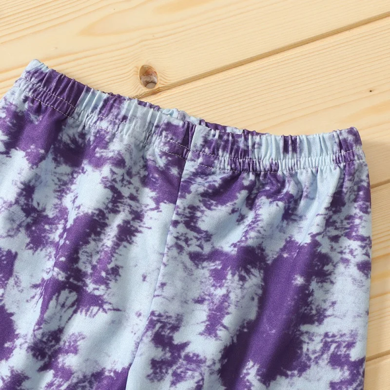 

Spring Autumn Clothes Baby Children Boy Girl Clothing Tie Dye Print Outfits Long Sleeve T-shirt Top Pants 2 pcs Set 18M-6Y
