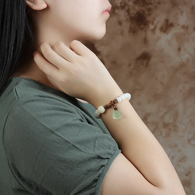 Тибетский буддизм Аутентичные семена Бодхи бусы браслет женский Лотос резьба