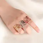 Кольца женские из нержавеющей стали, регулируемые, с двойным именем