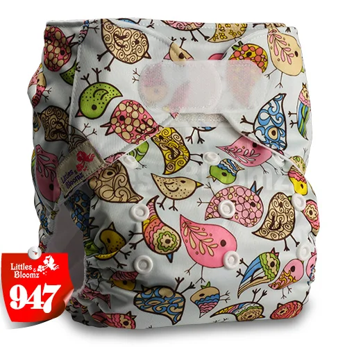 [Littles&Bloomz] Один размер многоразовые тканевые подгузники Моющиеся Водонепроницаемые Детские карманные подгузники стандартная застежка на липучке - Цвет: 947