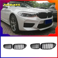 1 pair front kidney grille for bmw new 5 series g30 g38 2018 2019 grille gloss black front bumper slat grill