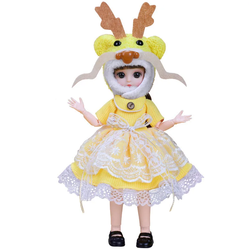 

30 Cm Doll Clothes Suit Animal Zodiac Baby Doll Accessories Dress Up Dress12 Inch Skirt Costume Doll Toy Bjd Clothes 1/6 Gift