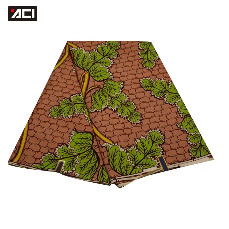 19020010 ACI настоящая восковая африканская ткань Анкара 6 ярдов/шт. Tissu Africain настоящая восковая ткань с принтом гарантированный настоящий голландский воск - Цвет: 19020010