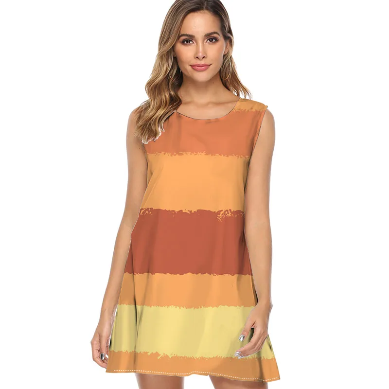 

Cars and traffic signs Print Dress Women Fashion Sleeveless O neck Casual Loose Summer Dress Mini Cute women Chiffon Dresses