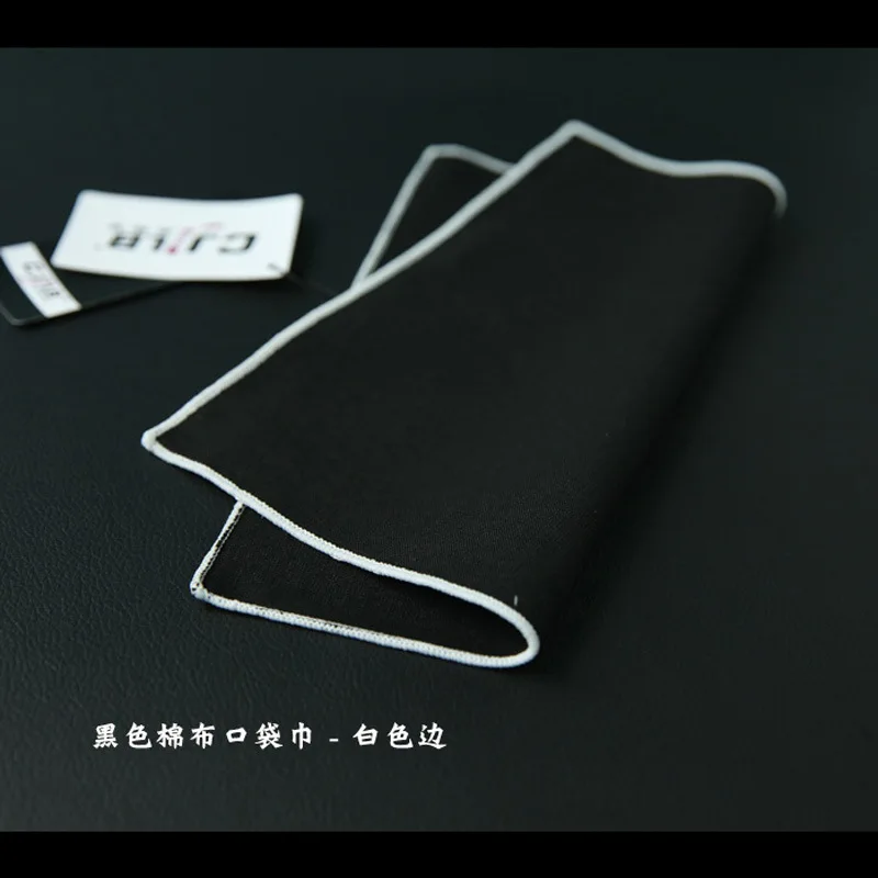 

Sitonjwly Mens Suits Solid Color Hankerchief Scarves Cotton Hankies Men's Pocket Square Chest Towel Handkerchiefs Custom LOGO