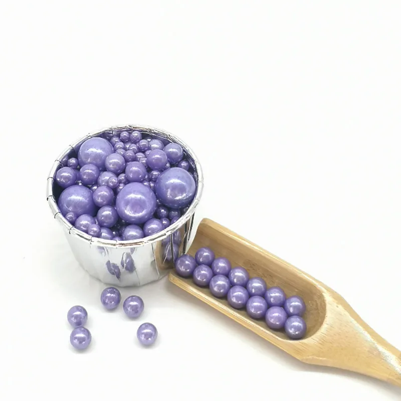15 съедобных фиолетовых бусин жемчужные сахарные шарики конфетные украшение для