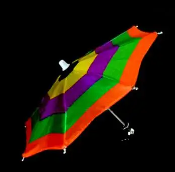 rainbow 1 шт. супер мини волшебный зонтик 21 см длина Волшебные трюки(9 цветов можно выбрать) мини-зонтик использовать для ручной сцены магический реквизит - Цвет: rainbow