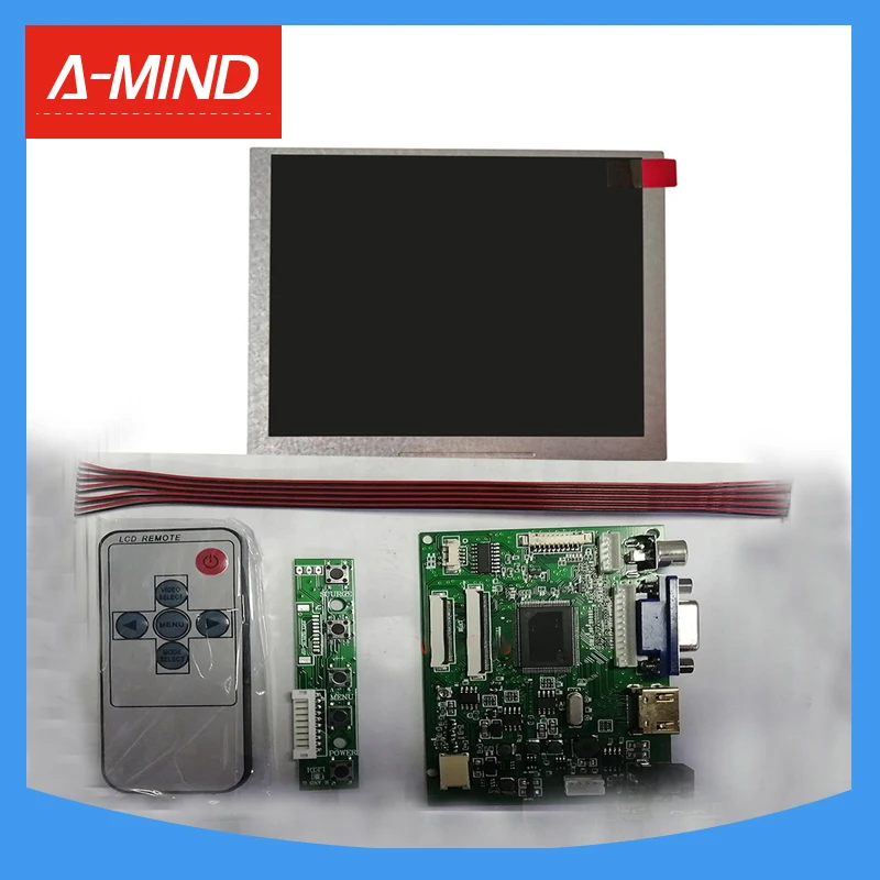 

New Monitor Kit HDMI+VGA+2AV Control Driver Board with 640x480 5" ZJ050NA-08C TFT LCD Screen Display Replacement AT050TN22