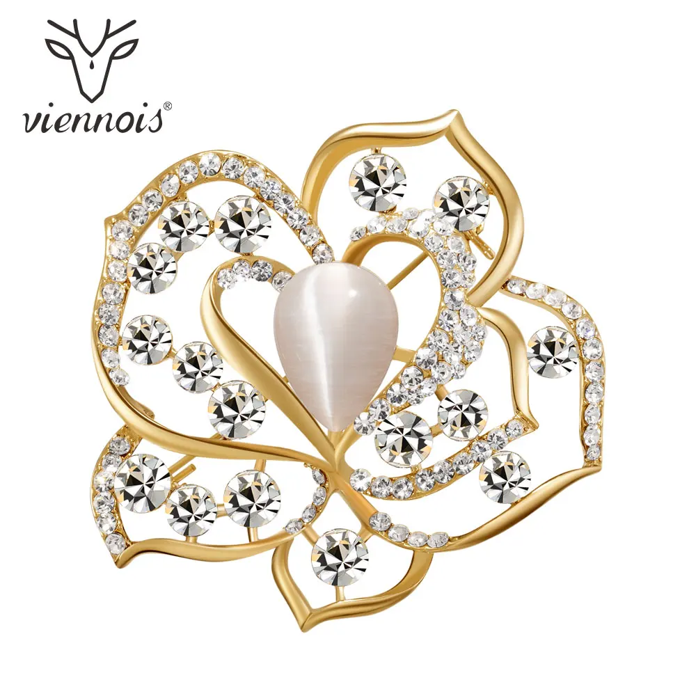 Viennois Брошь В Виде Цветка на булавке новые модные ювелирные изделия золотого