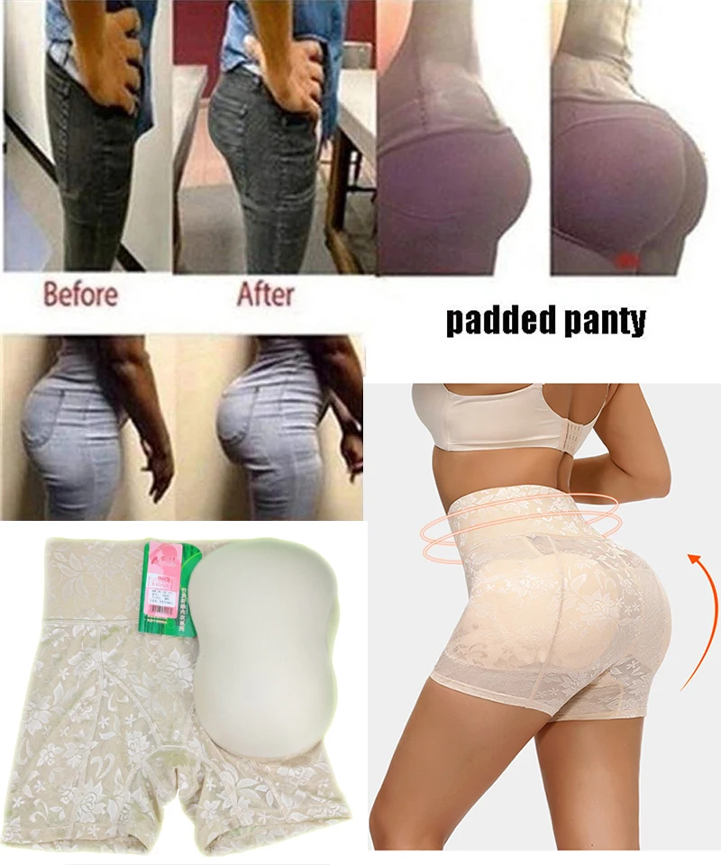 Утягивающие трусики с подкладкой для подтяжки ягодиц тренировочные высокой
