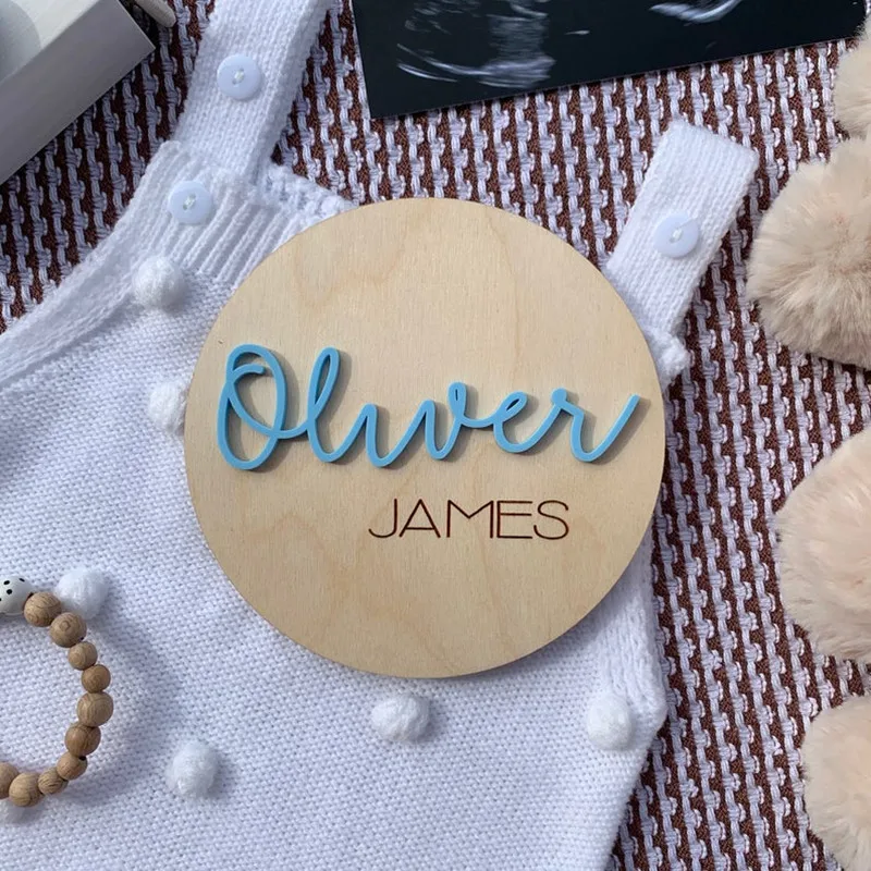 Табличка с объявлением имени ребенка 3D деревянная табличка именем для детской