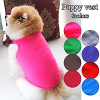 solid color dog clothes summer dog shirt black white dog vest for yorkshire french bulldog comfortable thin shirts pet supplies