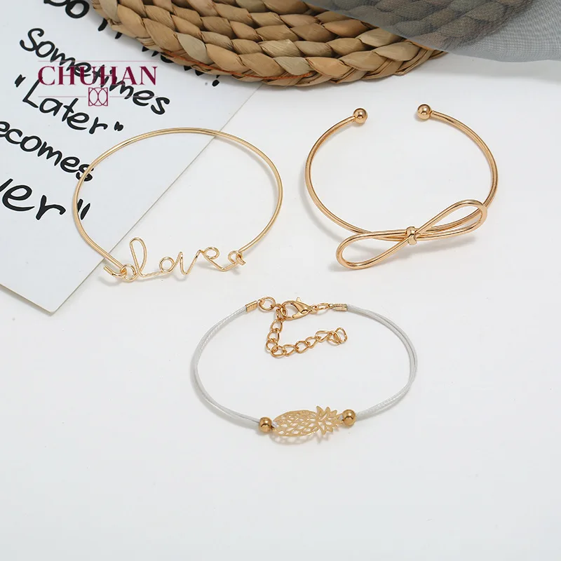 3 шт./компл. женский браслет с геометрическими драгоценными камнями|Браслеты