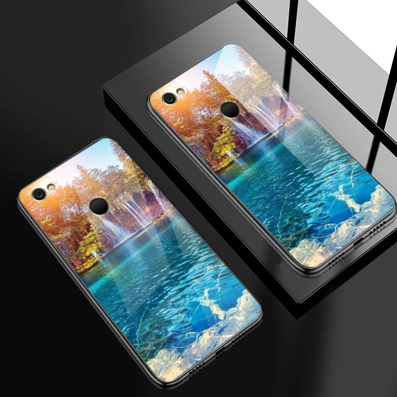 Чехол из закаленного стекла для Xiaomi 5X6X8 9 SE A1 A2 Lite TPU Capa для Redmi Note 4x 5A 6 7 Pro Prime роскошный противоударный жесткий чехол - Цвет: H121