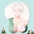 Коврик для мыши с рисунком аниме YURI on ICE Victor Nikiforov 3D Oppai, коврик для японской игровой мыши для косплея, мягкий коврик для мыши на запястье, игровой коврик
