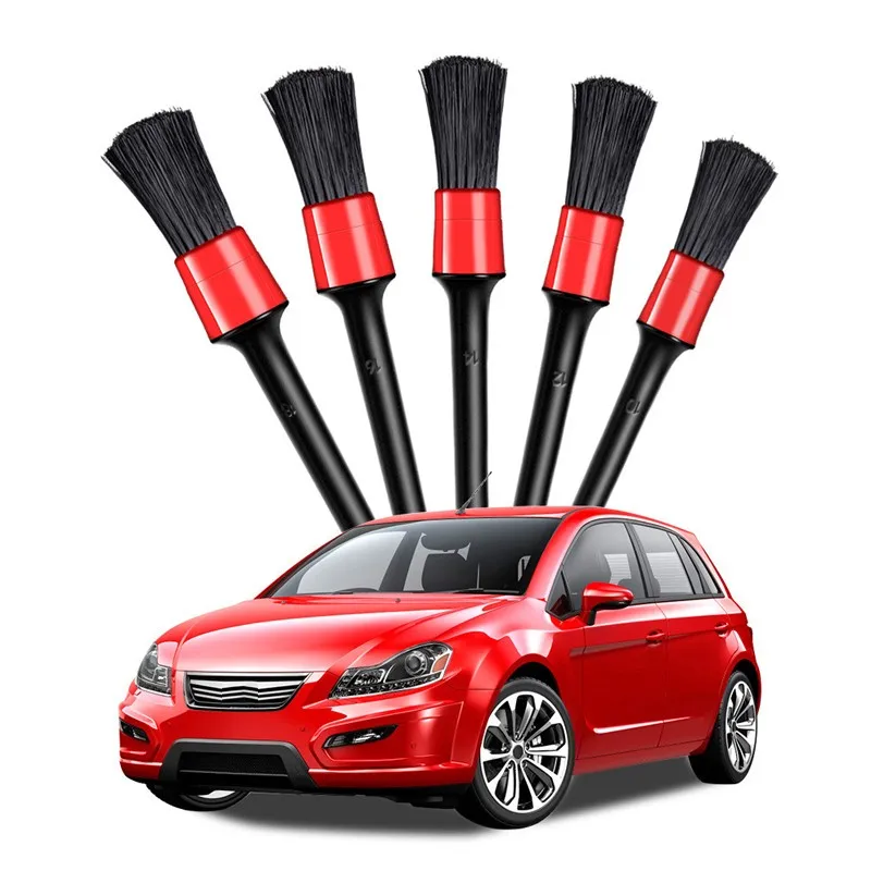 

5pcs Detailing Brush Car Wash Brush for Washing Car Interior Cleaning Wheel Gap Rims Dashboard Air Vent Trim Detailing Tool