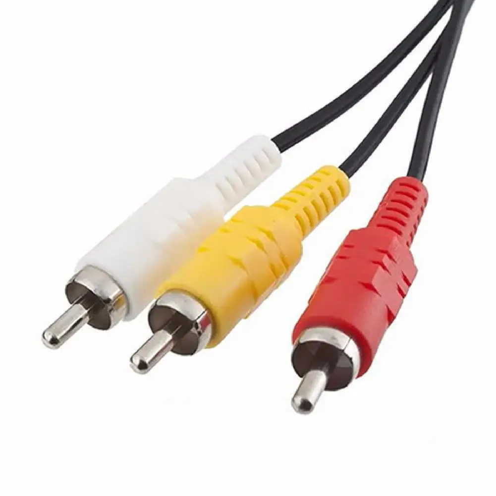 

AV Cable Coloured Simplify Installation 180cm 3RCA Audio Video AV Cable for A/V Receivers For Standard TV Output