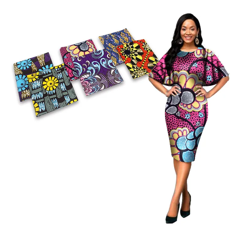 Изысканный Большой цветок стиль хлопок африканская настоящая Анкара восковая