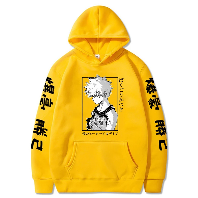 

My Hero Academia Bakugou Katsuki Unisex Hoodie Printed Men/women Hoodies Long Sleeve Hip Hop Streetswear pullovers Sweatshirts