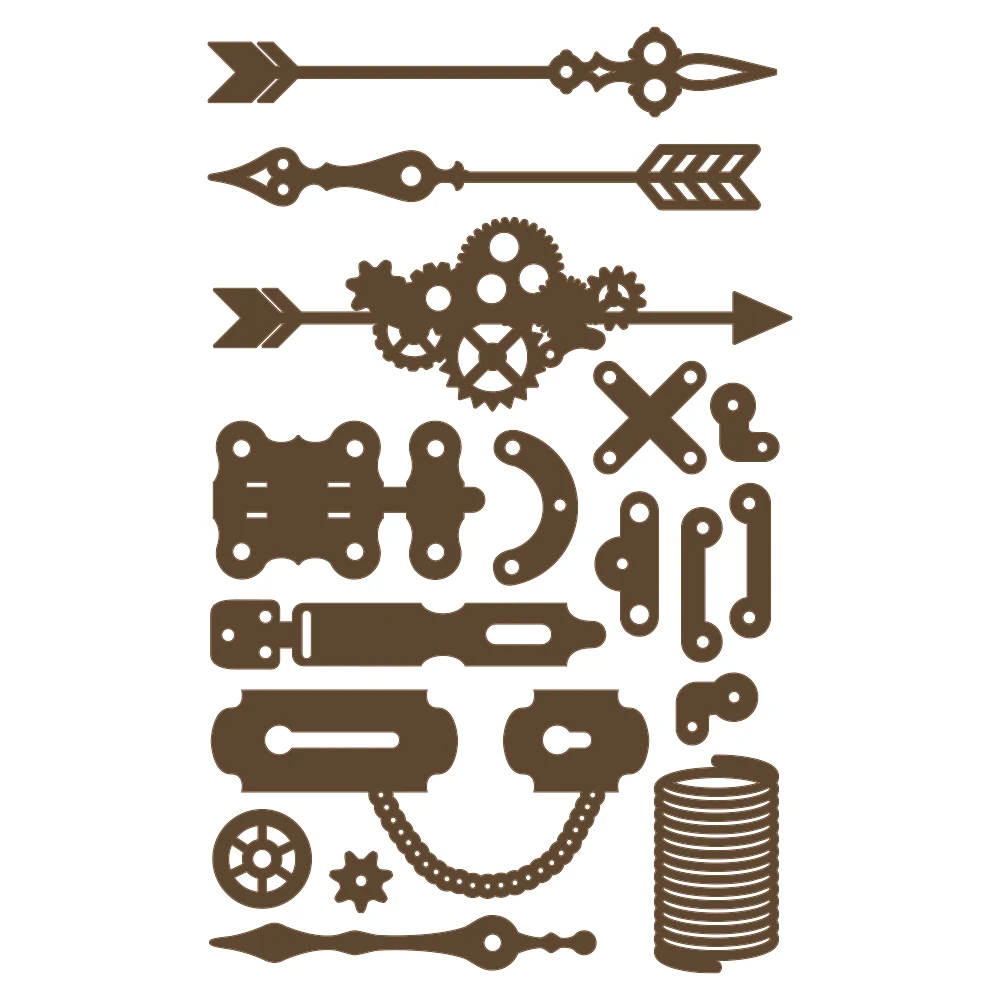 

Steampunk Vintage Metal Cutting Die Scrapbook Embossed Paper Card Album Craft Template Cut Die Stencils New for 2021 Arrive