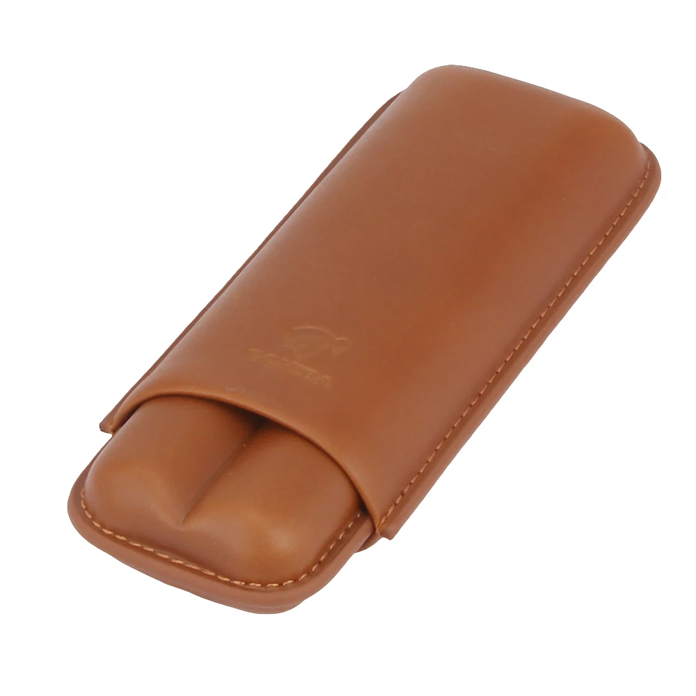 Кожаный чехол для сигары COHIBA компактный карманный Дорожный Чехол с 2 трубками