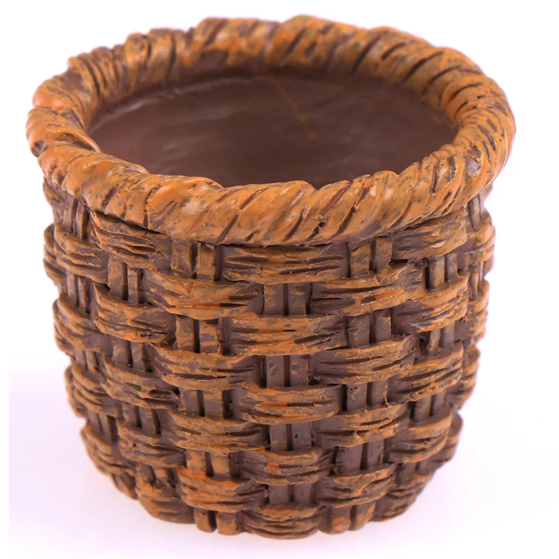 Мини 1/12 милая рамка из ротанга для кукольного домика корзина хранения овощей