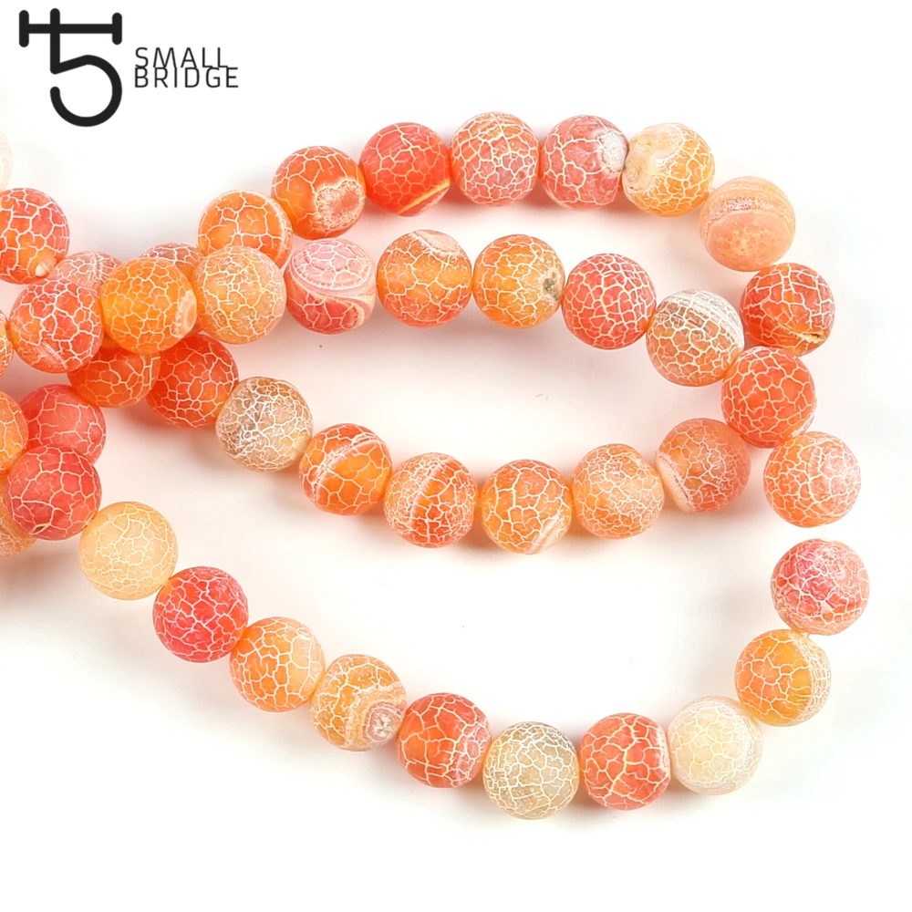 6/8/10 мм Природные трещины каменные бусины для самостоятельного изготовления