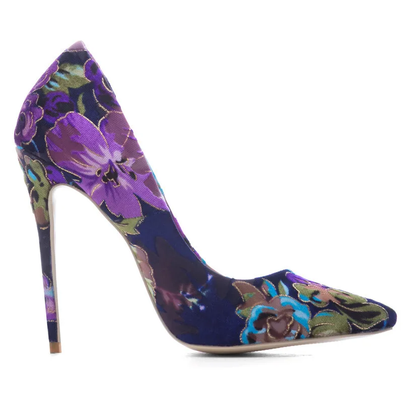 Женские туфли на шпильке YECHNE синие для невесты женские с высоким крючком